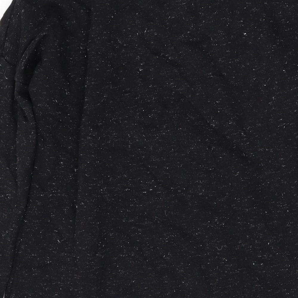 Marks and Spencer Girls Black Cotton Pullover Sweatshirt Size 9-10 Years Pullover