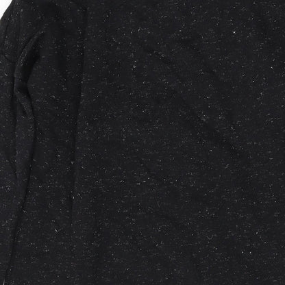 Marks and Spencer Girls Black Cotton Pullover Sweatshirt Size 9-10 Years Pullover