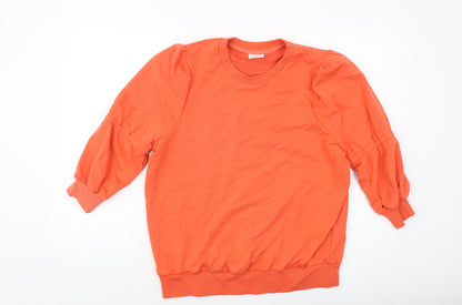 Kaffe Womens Orange Cotton Pullover Sweatshirt Size XL Pullover