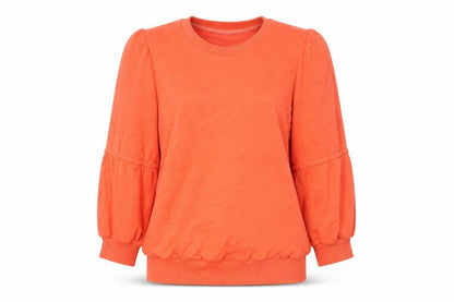 Kaffe Womens Orange Cotton Pullover Sweatshirt Size XL Pullover