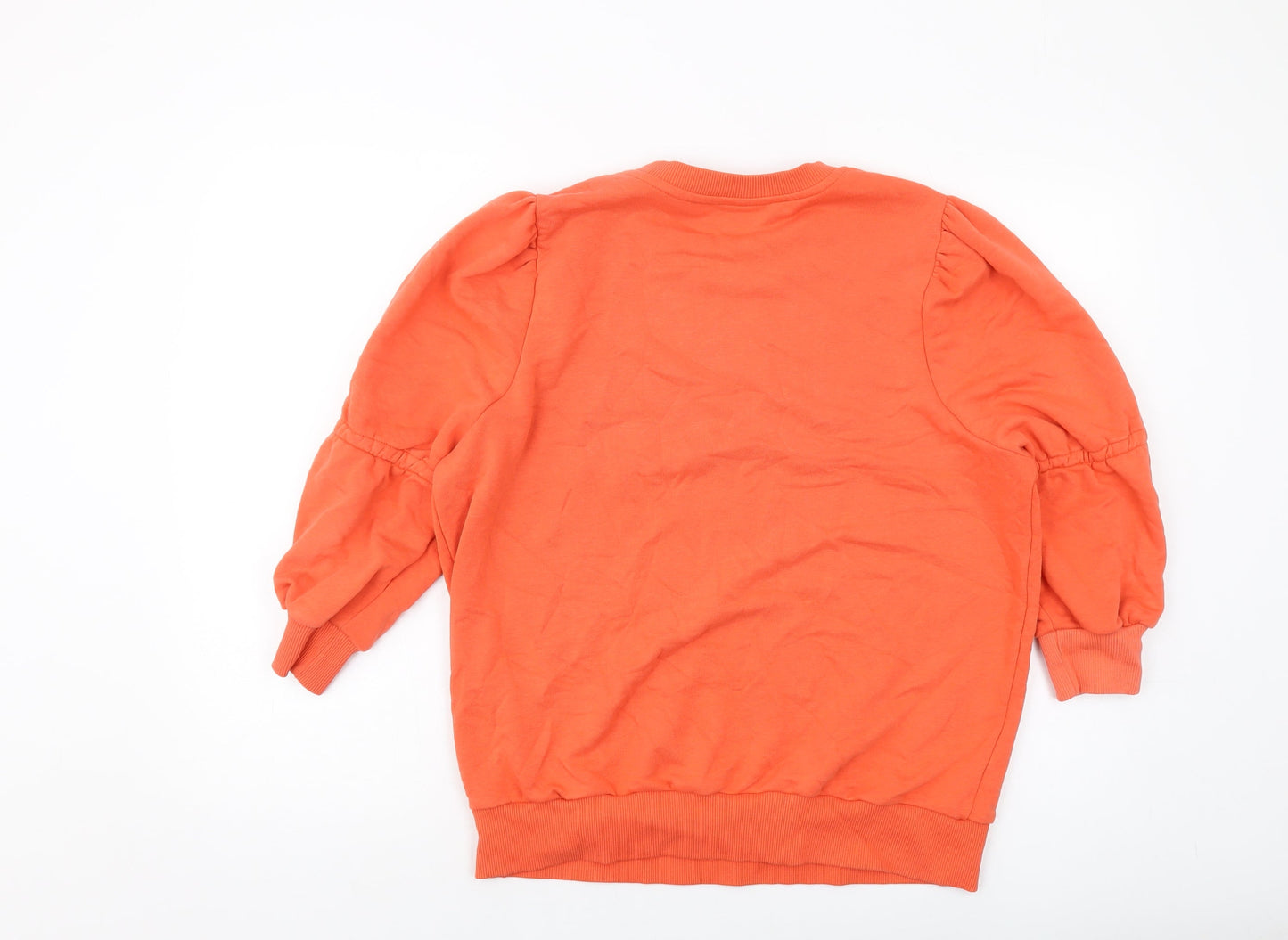 Kaffe Womens Orange Cotton Pullover Sweatshirt Size XL Pullover