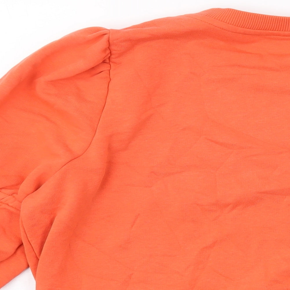 Kaffe Womens Orange Cotton Pullover Sweatshirt Size XL Pullover