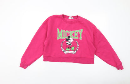 Womens UK Size 10 Disney Pink Pullover Sweatshirt