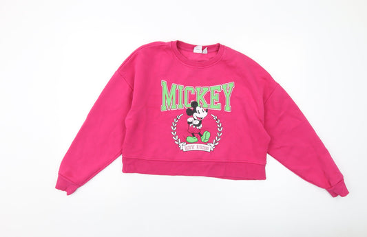 Womens UK Size 10 Disney Pink Pullover Sweatshirt