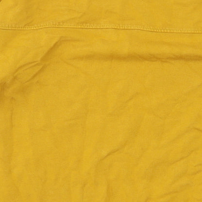 Next Womens Yellow Cotton Pullover Sweatshirt Size M Pullover