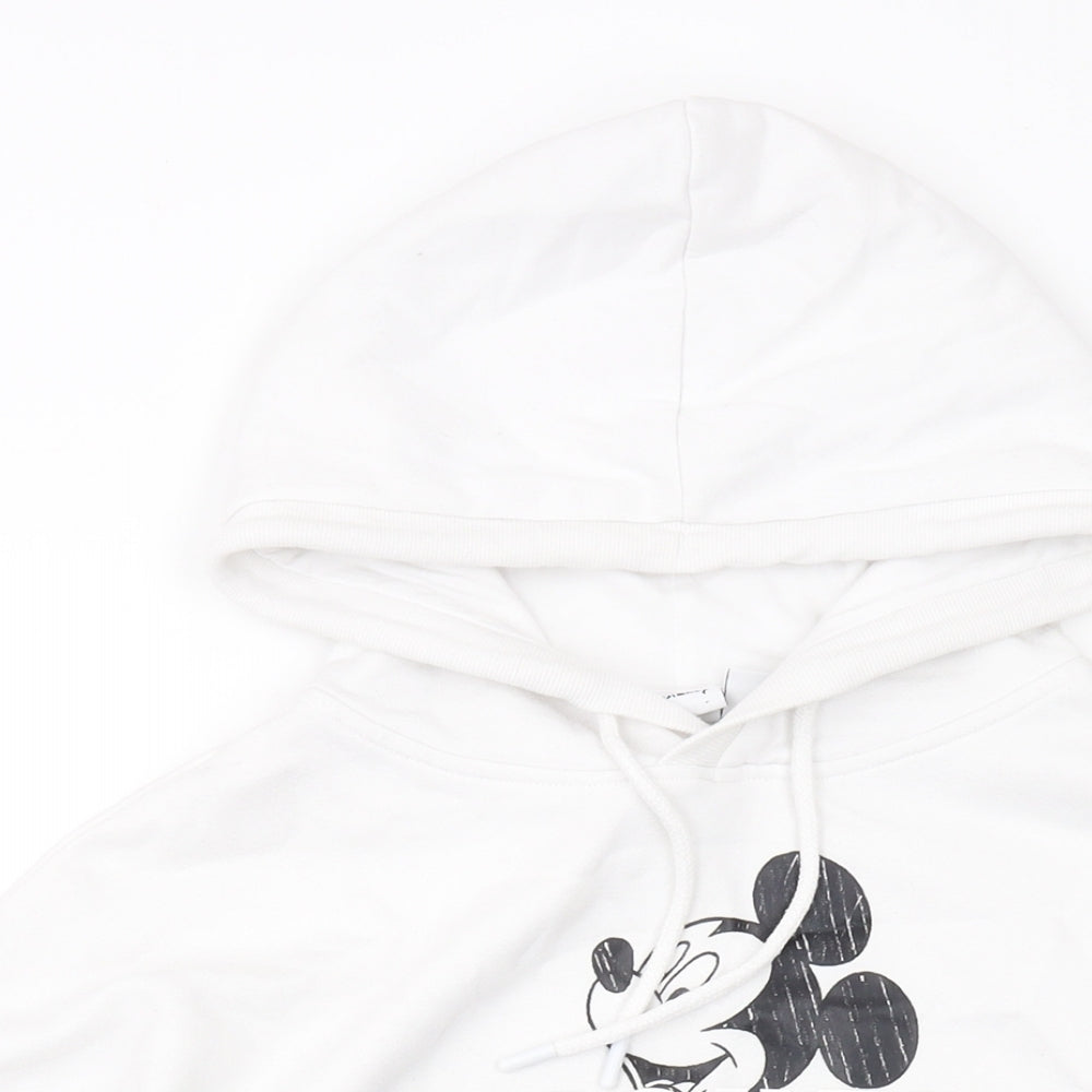 Womens UK Size S Disney White Pullover Hoodie