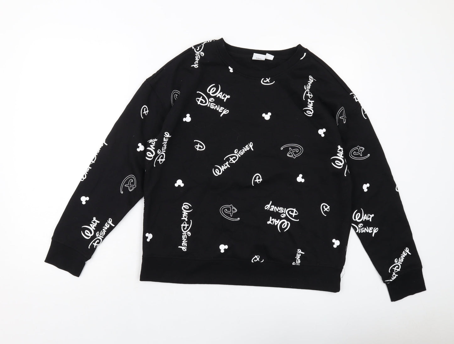 Womens UK Size S Disney Black Pullover Sweatshirt