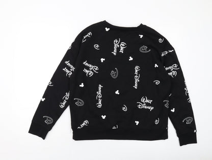 Womens UK Size S Disney Black Pullover Sweatshirt