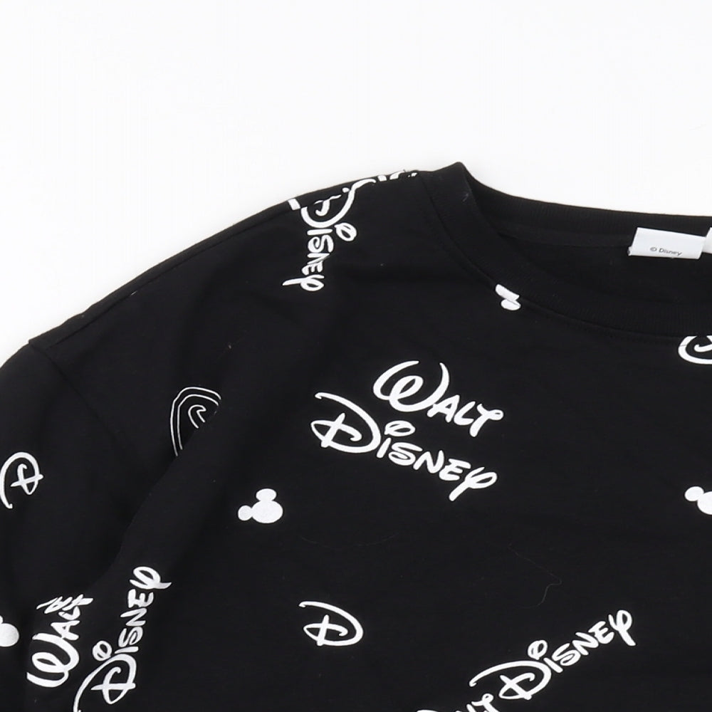 Womens UK Size S Disney Black Pullover Sweatshirt