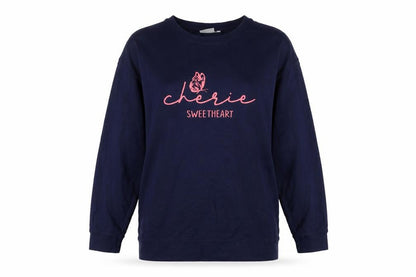9th Avenue Womens Blue Cotton Pullover Sweatshirt Size XL Pullover