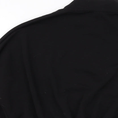 Missguided Womens Black Polyester Pullover Sweatshirt Size 12 Zip
