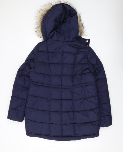 H&M Womens Blue Jacket Size S Zip