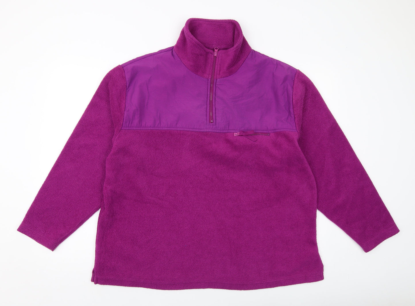 Bonmarche Womens Purple Polyester Pullover Sweatshirt Size XL Zip