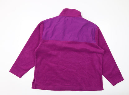 Bonmarche Womens Purple Polyester Pullover Sweatshirt Size XL Zip