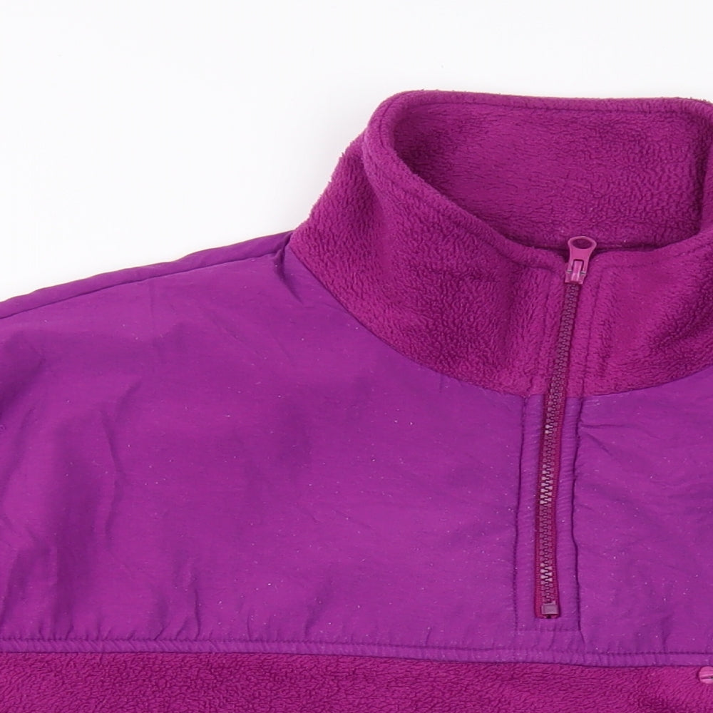 Bonmarche Womens Purple Polyester Pullover Sweatshirt Size XL Zip