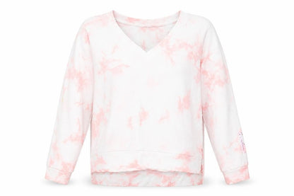 Top Secret Womens Pink Geometric Cotton Pullover Sweatshirt Size 10 Pullover