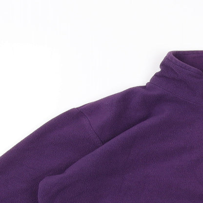 Mountain Essential Womens Purple Polyester Pullover Sweatshirt Size 10 Zip