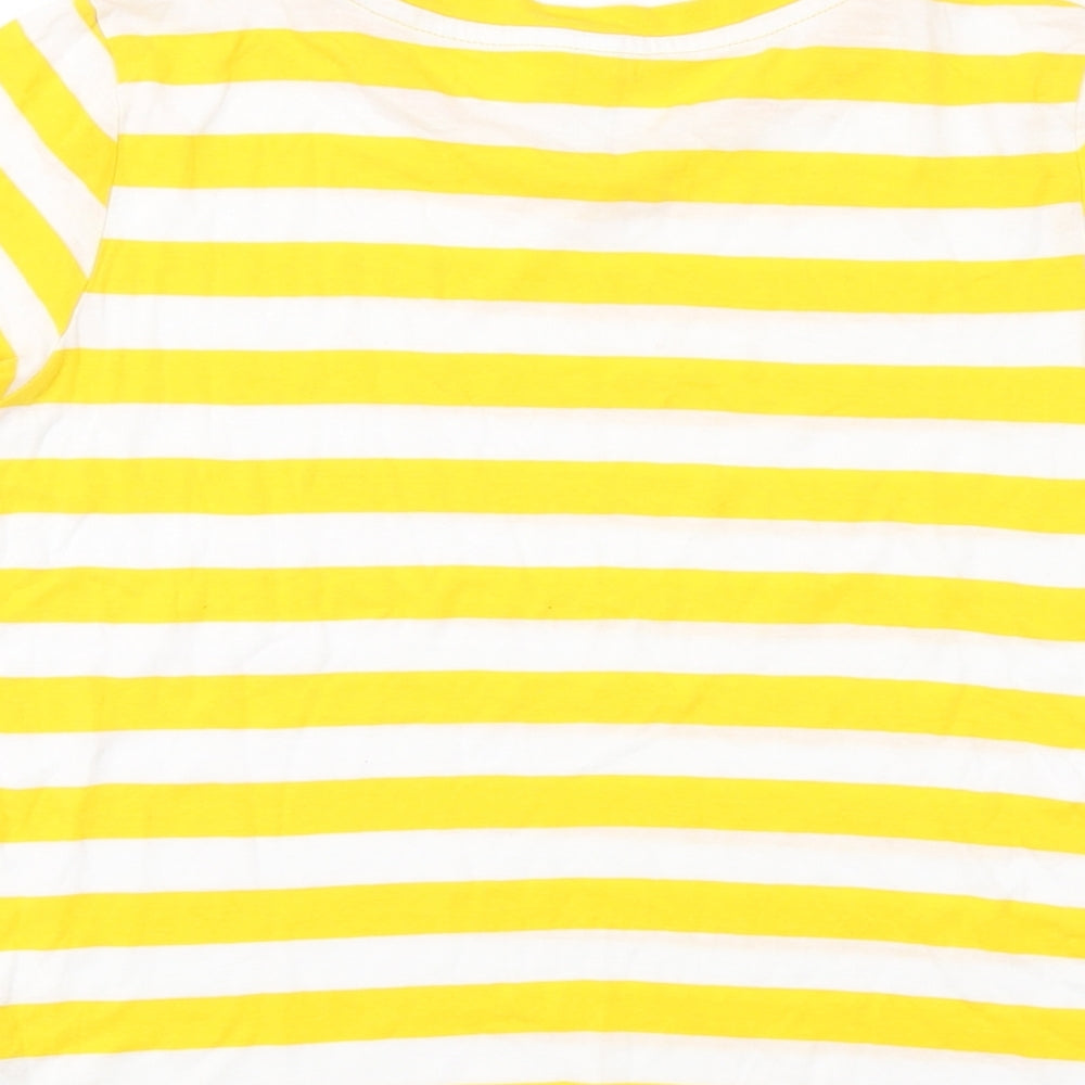 Womens UK Size XS H&M Yellow Basic T-Shirt