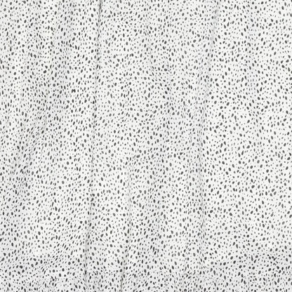 H&M Womens White Geometric Polyester A-Line Skirt Size 30 in Zip