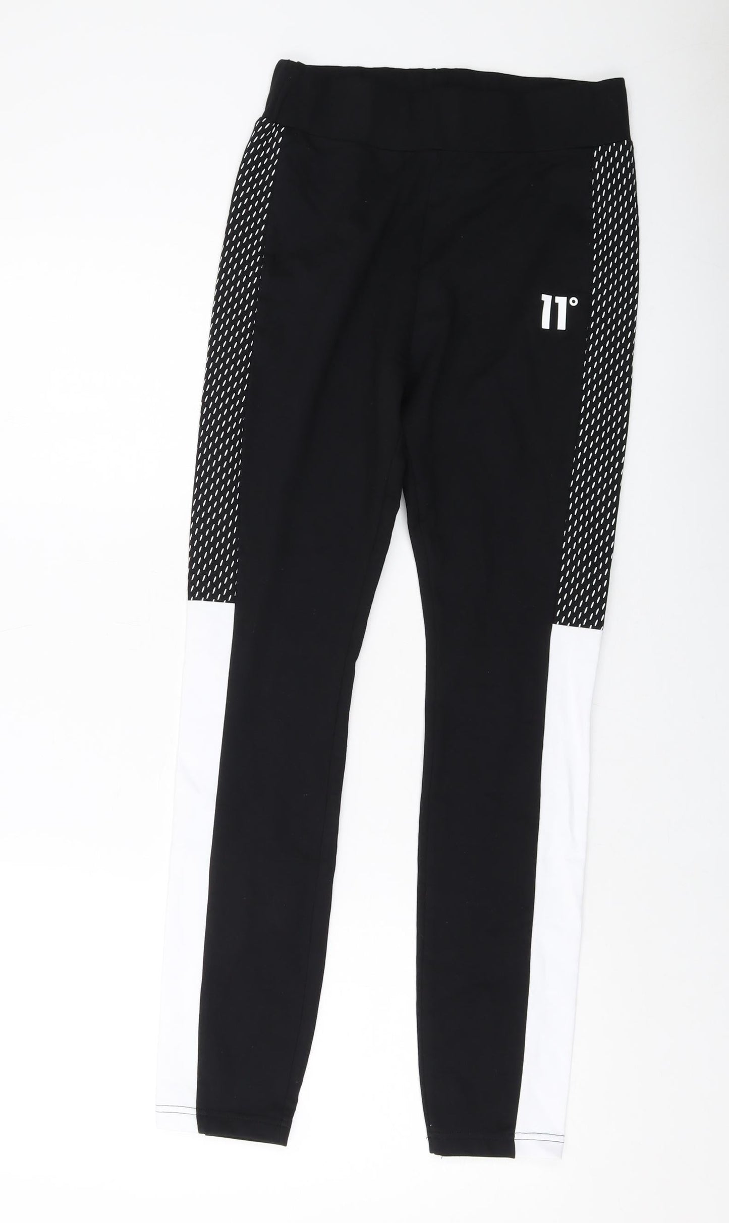 11 degrees Womens Black Cotton Capri Leggings Size 8 L27 in