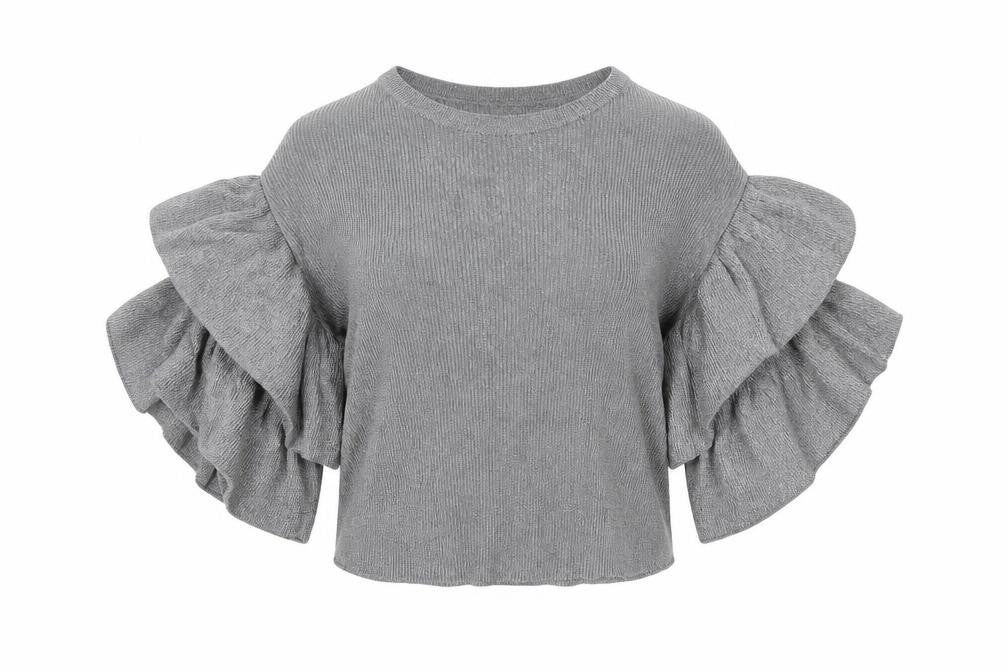 H&M Womens Silver Round Neck Viscose Pullover Jumper Size S