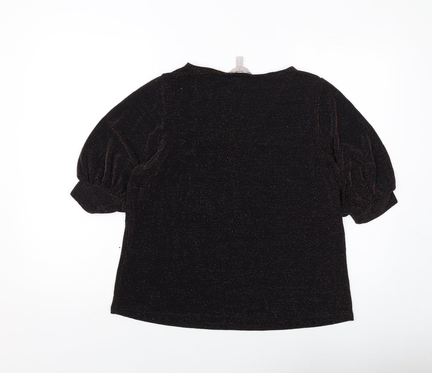 Womens UK Size M H&M Black Basic Blouse