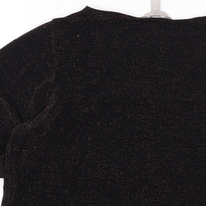 Womens UK Size M H&M Black Basic Blouse