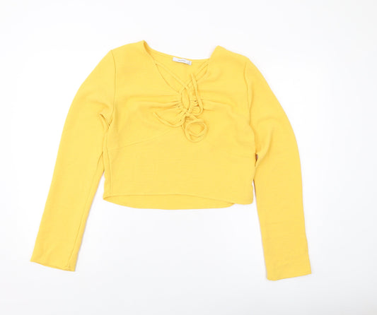 Womens UK Size 10 RESERVED Yellow Basic Blouse