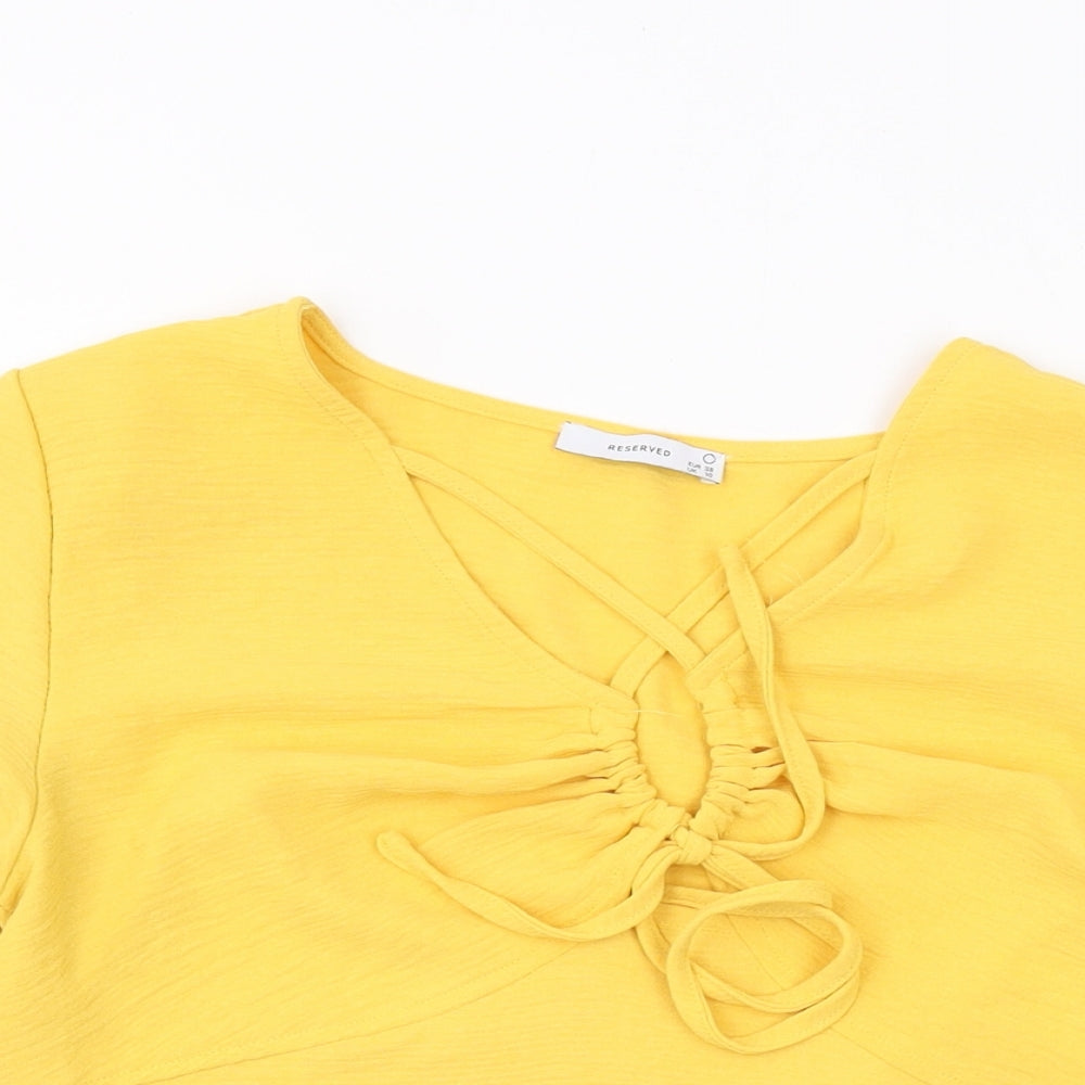 Womens UK Size 10 RESERVED Yellow Basic Blouse