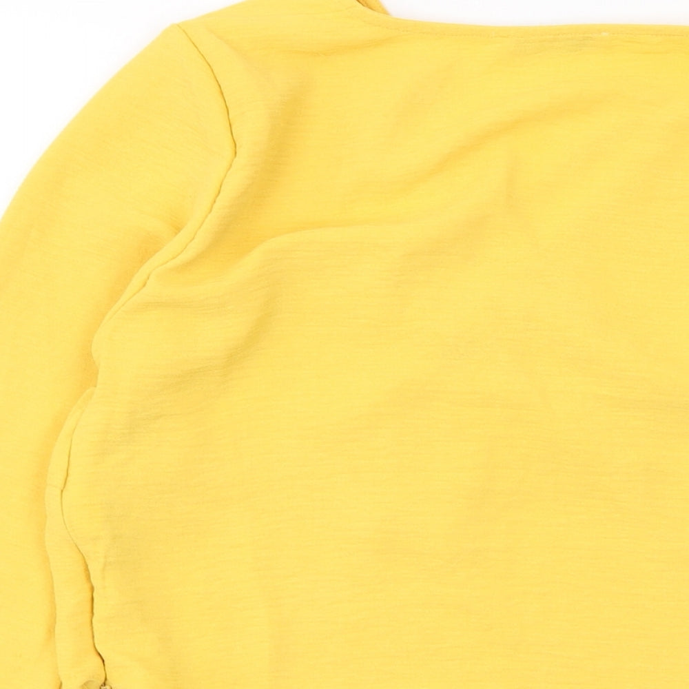 Womens UK Size 10 RESERVED Yellow Basic Blouse