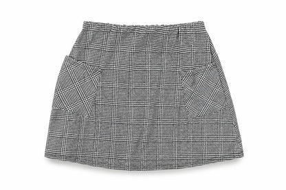 Select Womens Black Plaid Polyester Mini Skirt Size 12