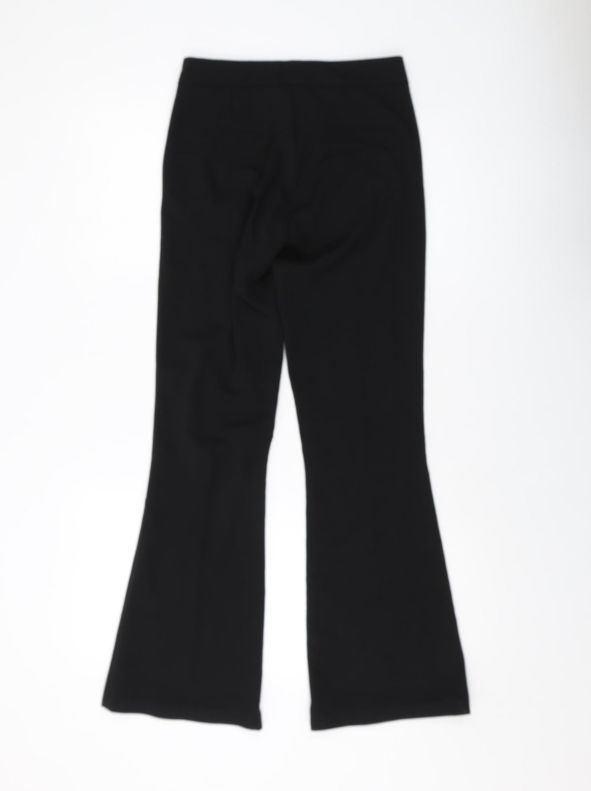 Silenzi Womens Black Polyester Trousers Size 4 L29 in Regular Button