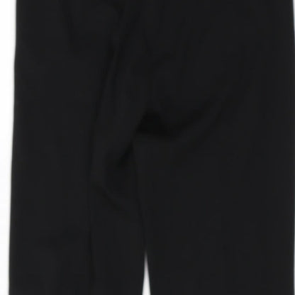 Silenzi Womens Black Polyester Trousers Size 4 L29 in Regular Button