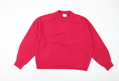 Womens UK Size M H&M Pink Pullover Jumper