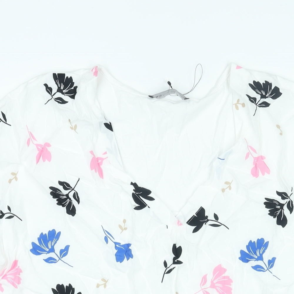 Womens UK Size 14 Marks and Spencer White Basic Blouse