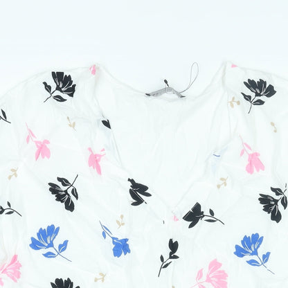 Womens UK Size 14 Marks and Spencer White Basic Blouse