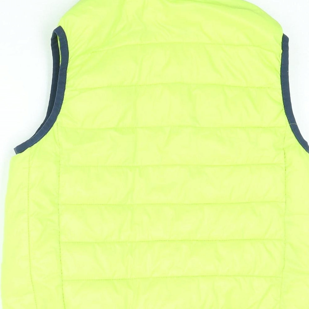 Color Kids Boys Yellow Gilet Jacket Size 8 Years Zip - Neon