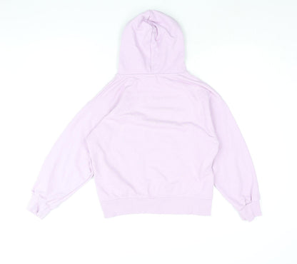 Zara Girls Pink Cotton Pullover Hoodie Size 11-12 Years Pullover
