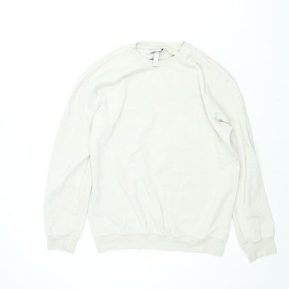 Mens UK Size S H&M Beige Pullover Sweatshirt