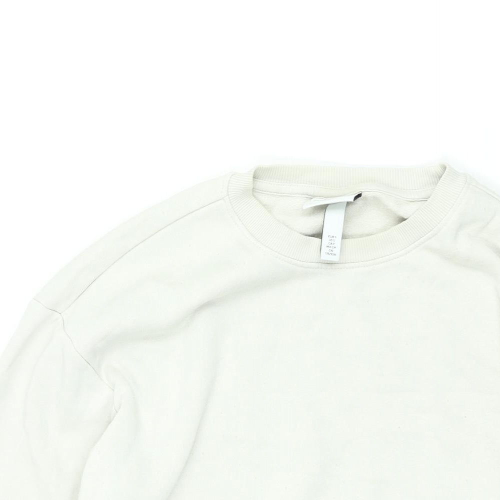 Mens UK Size S H&M Beige Pullover Sweatshirt