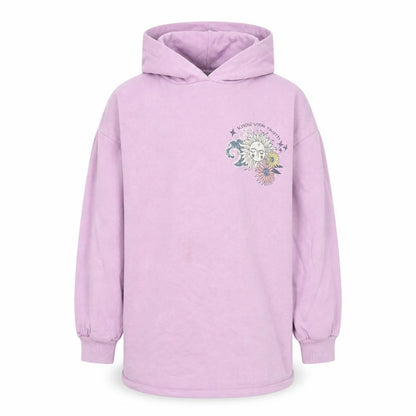 Next Girls Pink Cotton Pullover Sweatshirt Size 10 Years Pullover - Back Sun Print