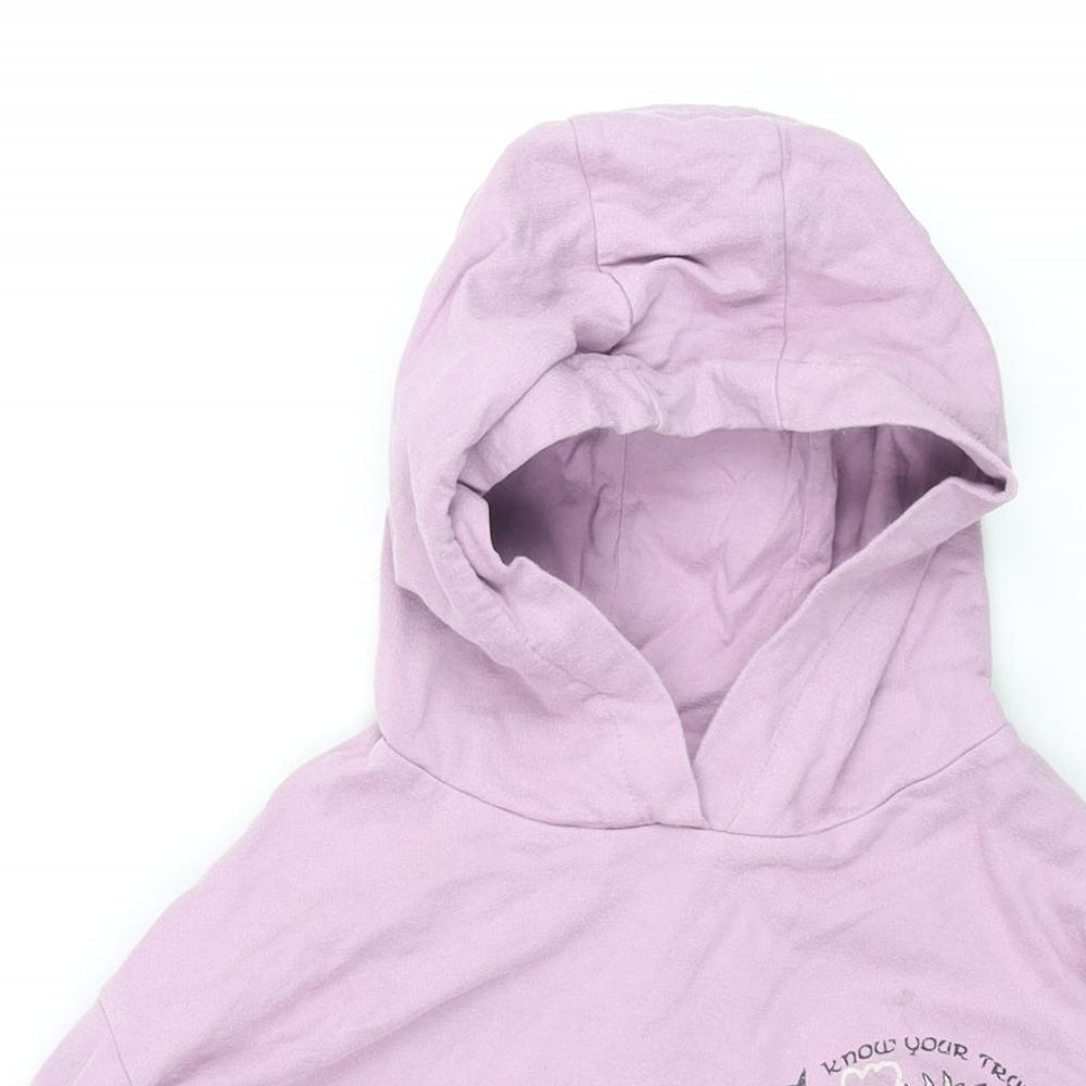 NEXT Girls Pink Cotton Pullover Sweatshirt Size 10 Years Pullover - Back Sun Print