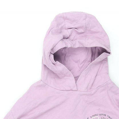 NEXT Girls Pink Cotton Pullover Sweatshirt Size 10 Years Pullover - Back Sun Print
