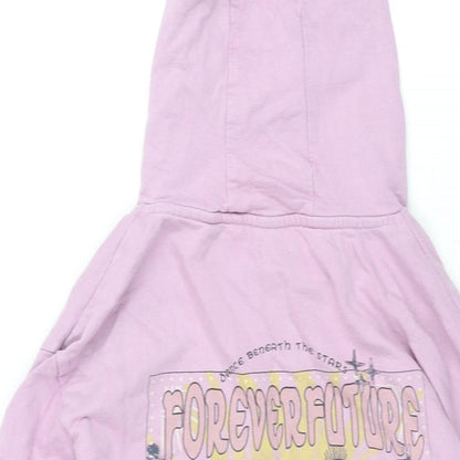 NEXT Girls Pink Cotton Pullover Sweatshirt Size 10 Years Pullover - Back Sun Print