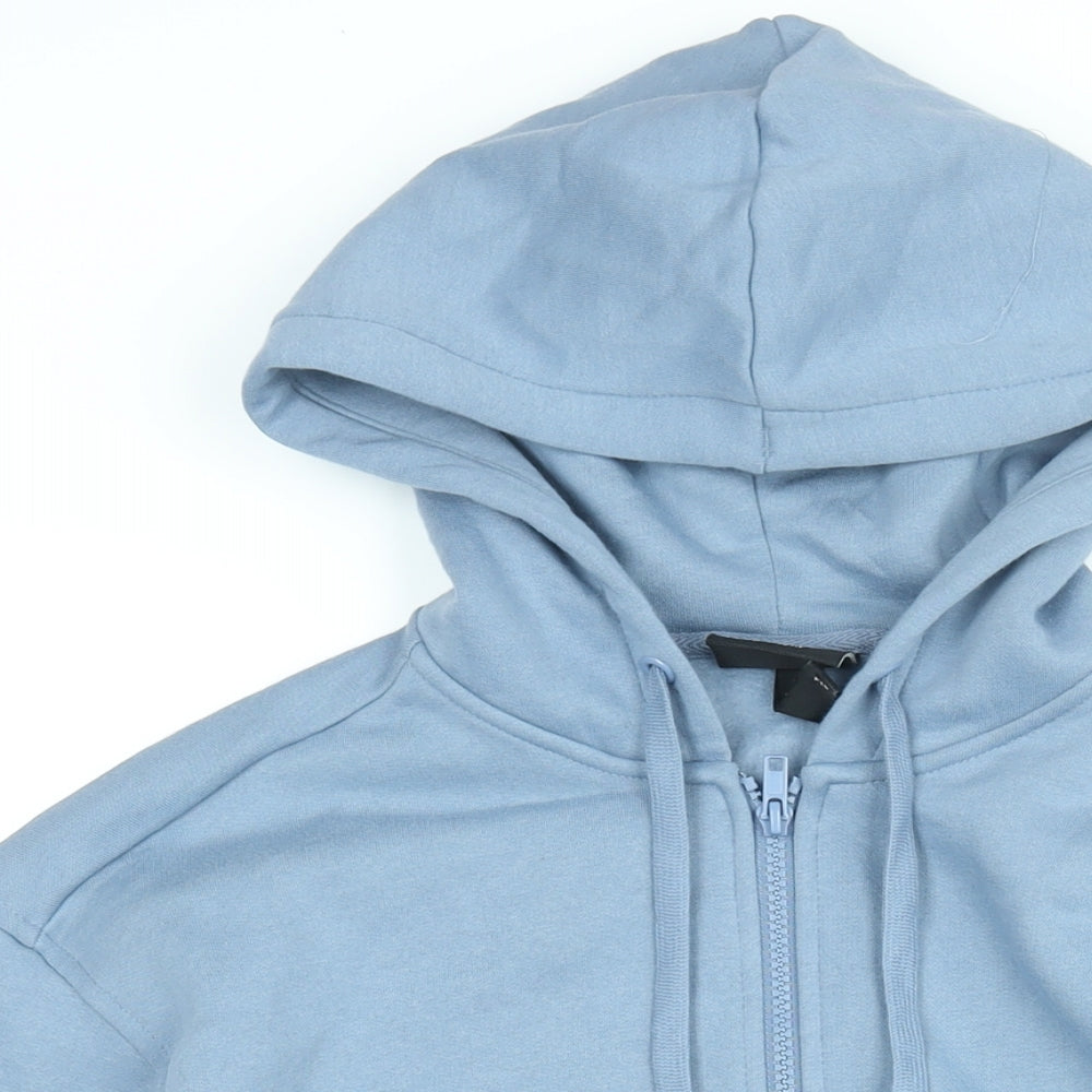 Mens UK Size S H&M Blue Full Zip Hoodie