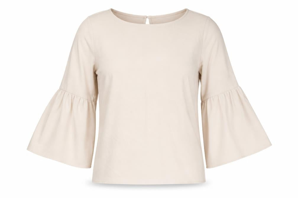 Womens UK Size 10 Red Herring Beige Basic Blouse