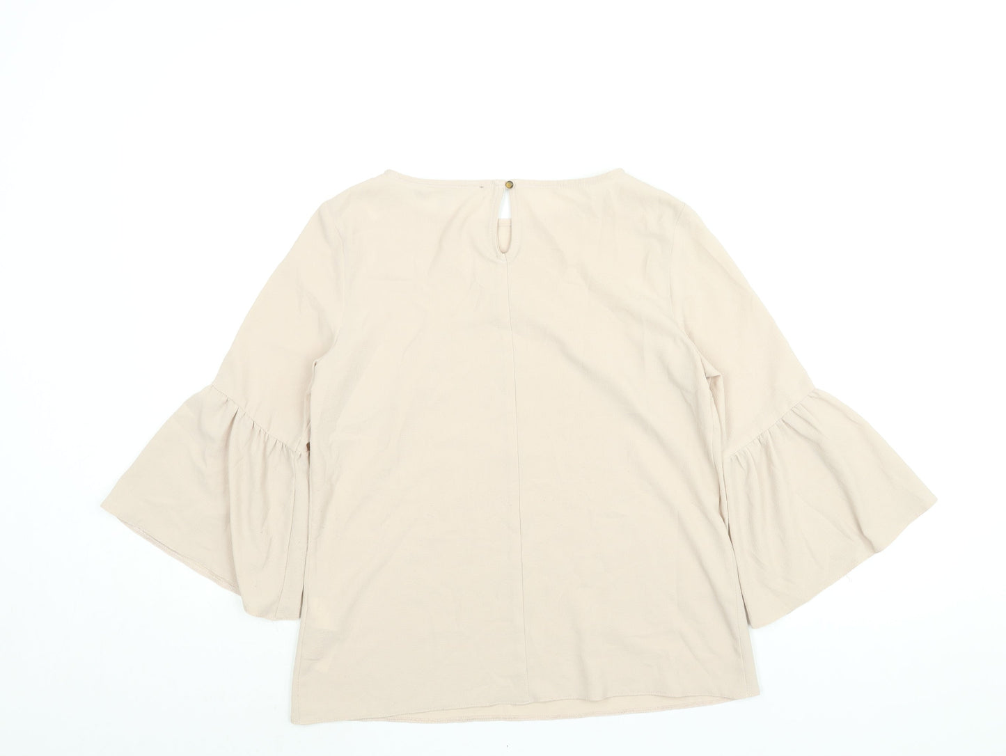 Womens UK Size 10 Red Herring Beige Basic Blouse