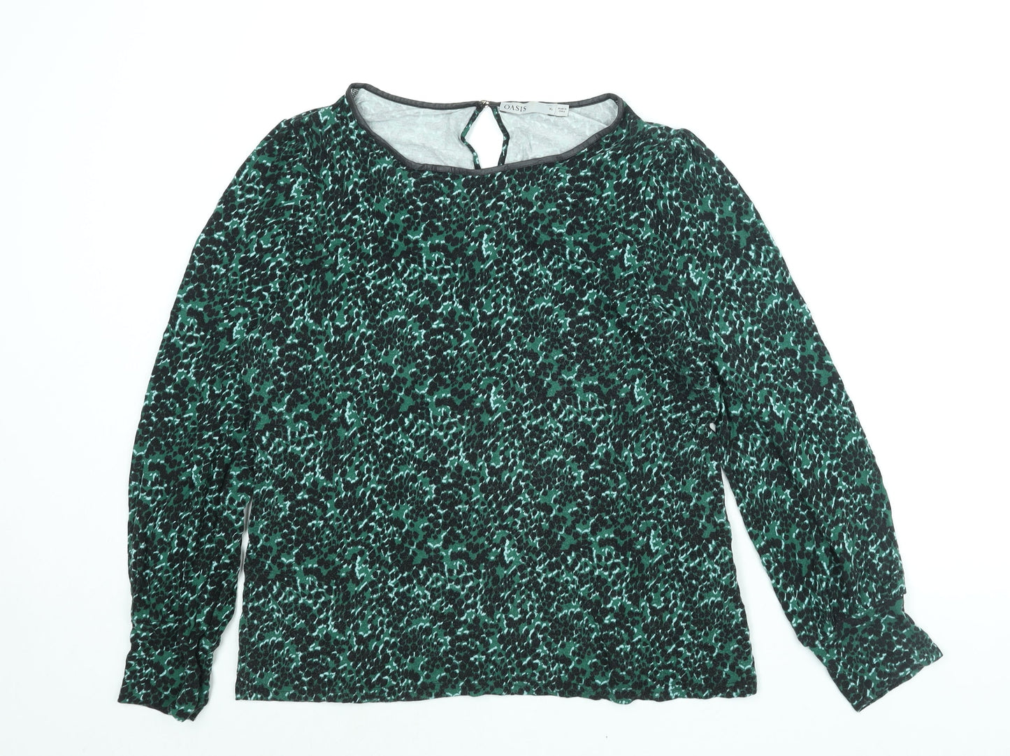 Womens UK Size XL Oasis Green Basic Blouse