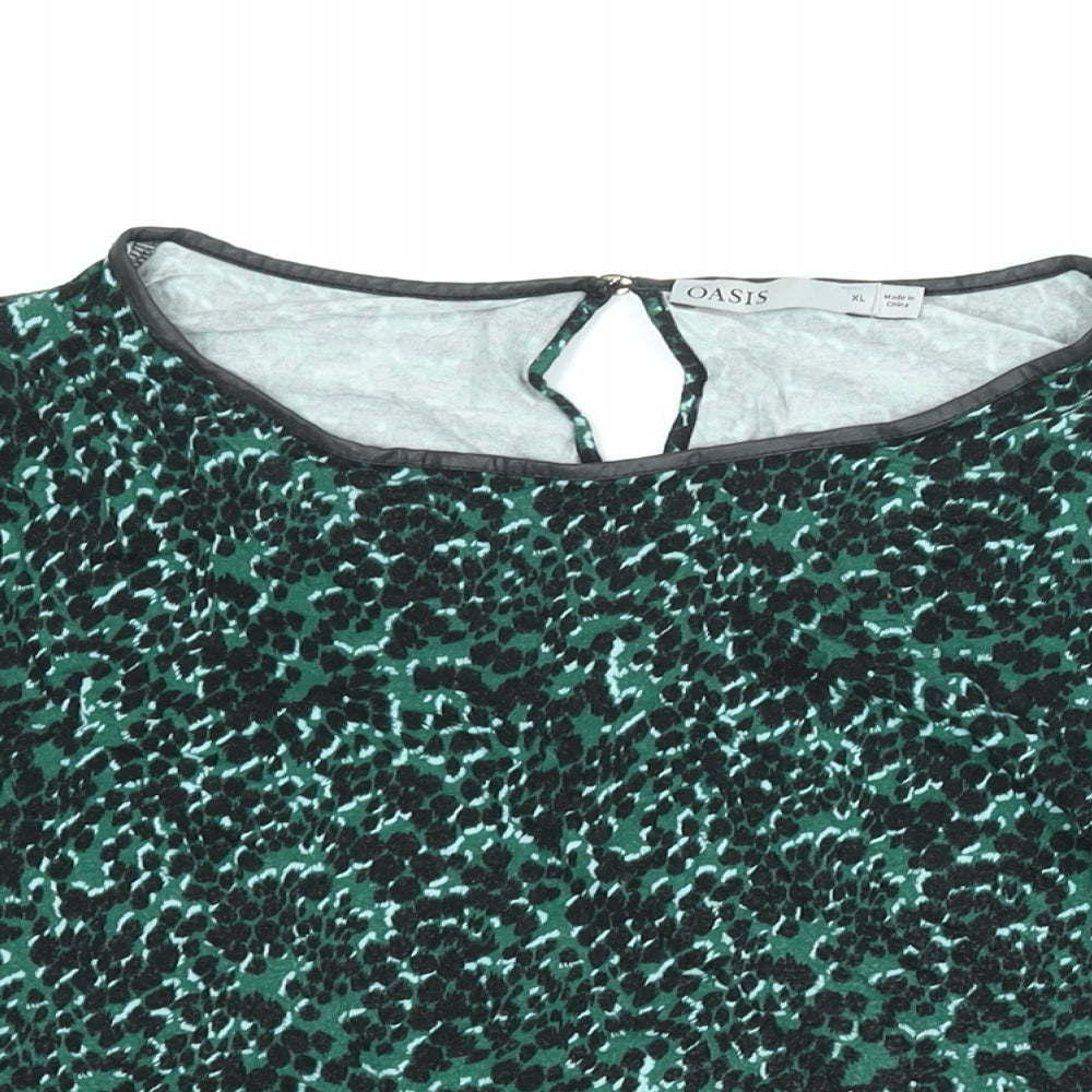 Womens UK Size XL Oasis Green Basic Blouse