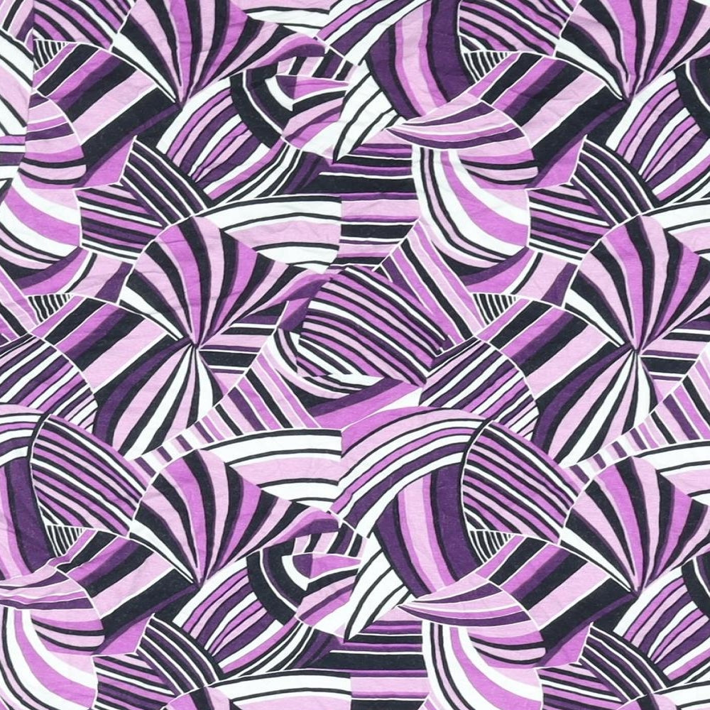 Autonomy Womens Orange Geometric Viscose Basic Blouse Size 18 V-Neck